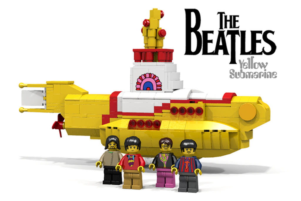 Die Beatles und ihr gelbes Unterwasserboot | © kevinszeto/ Lego Ideas