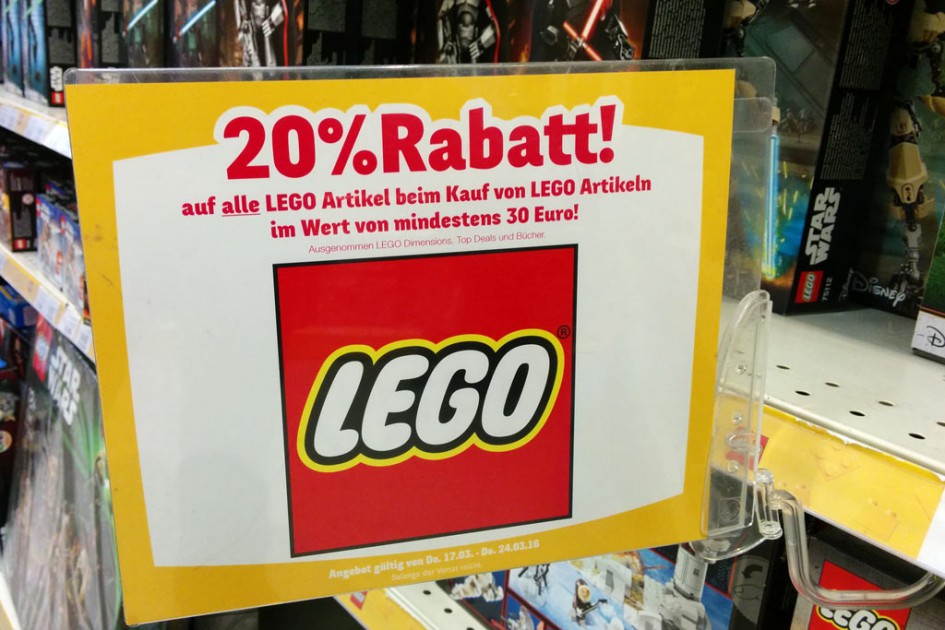 Lego Angebote bei Toys’R’Us 20 Prozent auf alle Sets ab