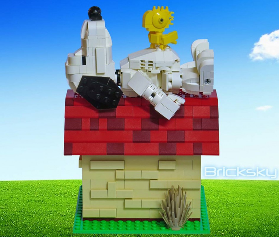Lego Ideas Peanuts MOC: Snoopy & Woodstock - zusammengebaut