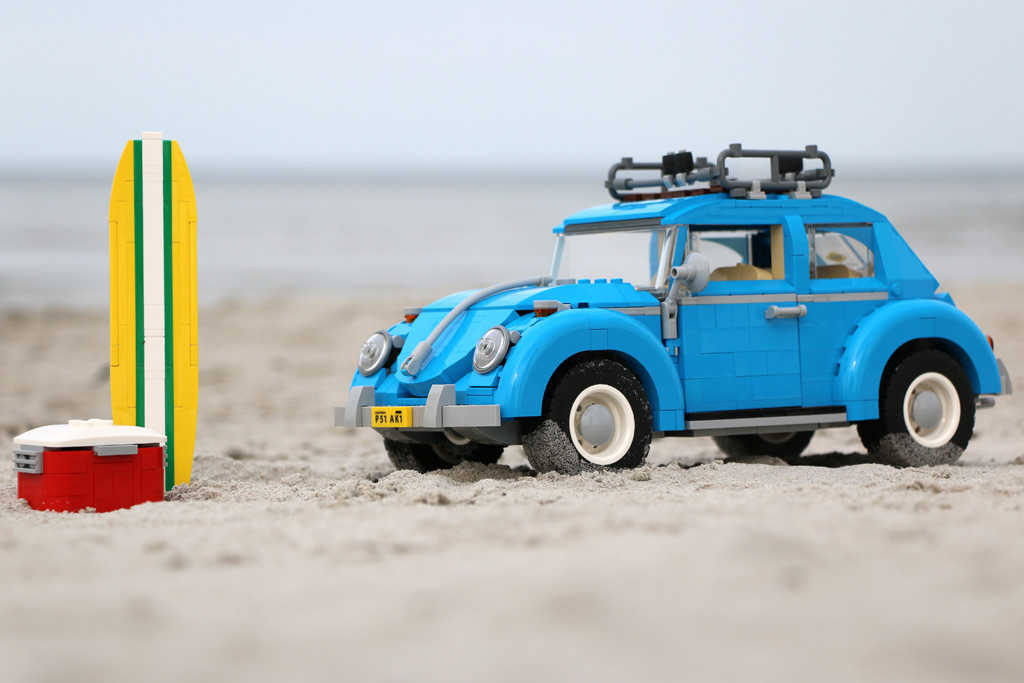 Tieferlegungssatz und Auspuff für Lego 10252 Volkswagen VW Käfer 