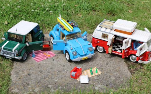 LEGO Creator Expert 10252 VW Käfer, 10220 Volkswagen T1 „Bulli“ Campingbus und 10242 Mini Copper
