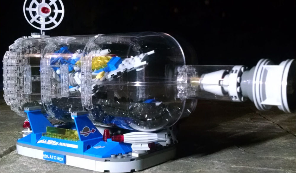 Spaceship in a bottle by Woodpiece