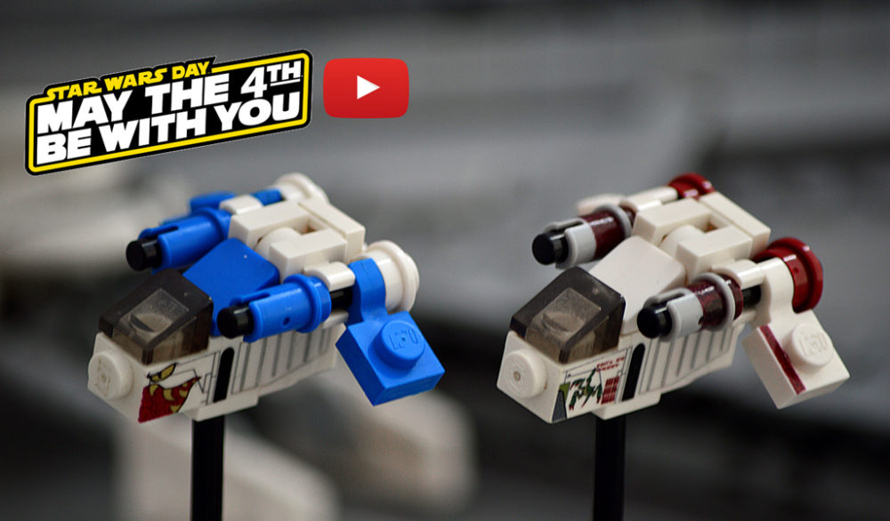 Microscale LEGO Star Wars Republic Gunship by Guy Smiley