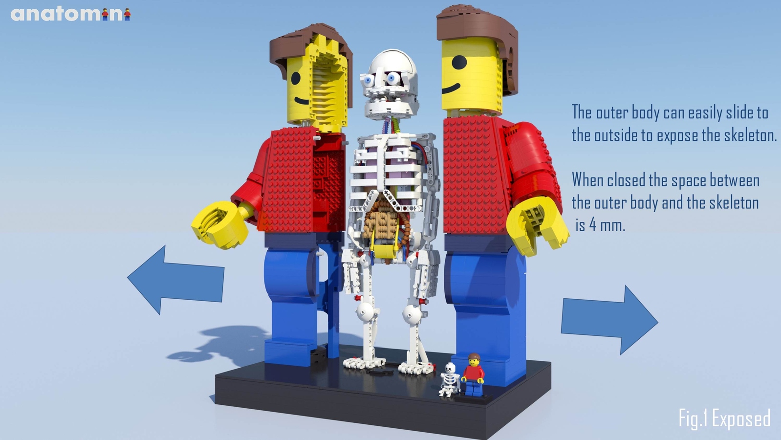 Lego Figur Kopf 82359 weiß bedruckt Skelett fk63 