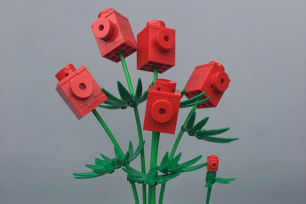 LEGO® 600 Stück Pflanzen Grünzeug Blumen Blüten Rot 013 Red #24866 