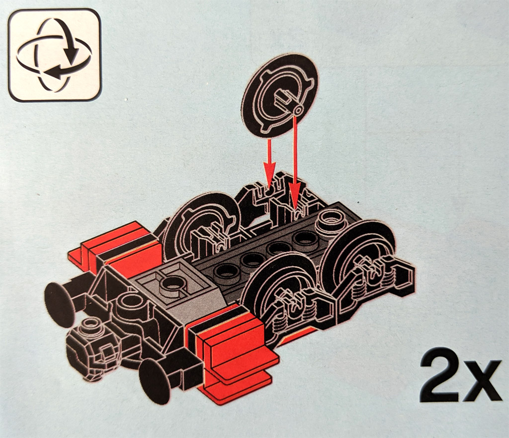 Lego® 2 x 9V Achsen Zug Eisenbahn Lok Räder 9V RC Eisenbahn 