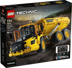 lego-technic-42114-knickgelenkter-volvo-dumper-6-6-2020-box-front zusammengebaut.com