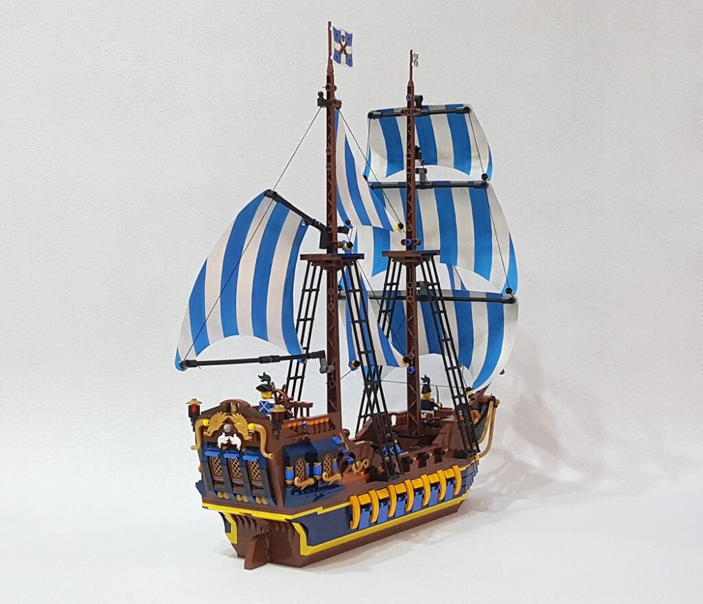 1989 Ersatz Segel Set Weiß für Lego Schiff Set 6274 Caribbean Clipper 