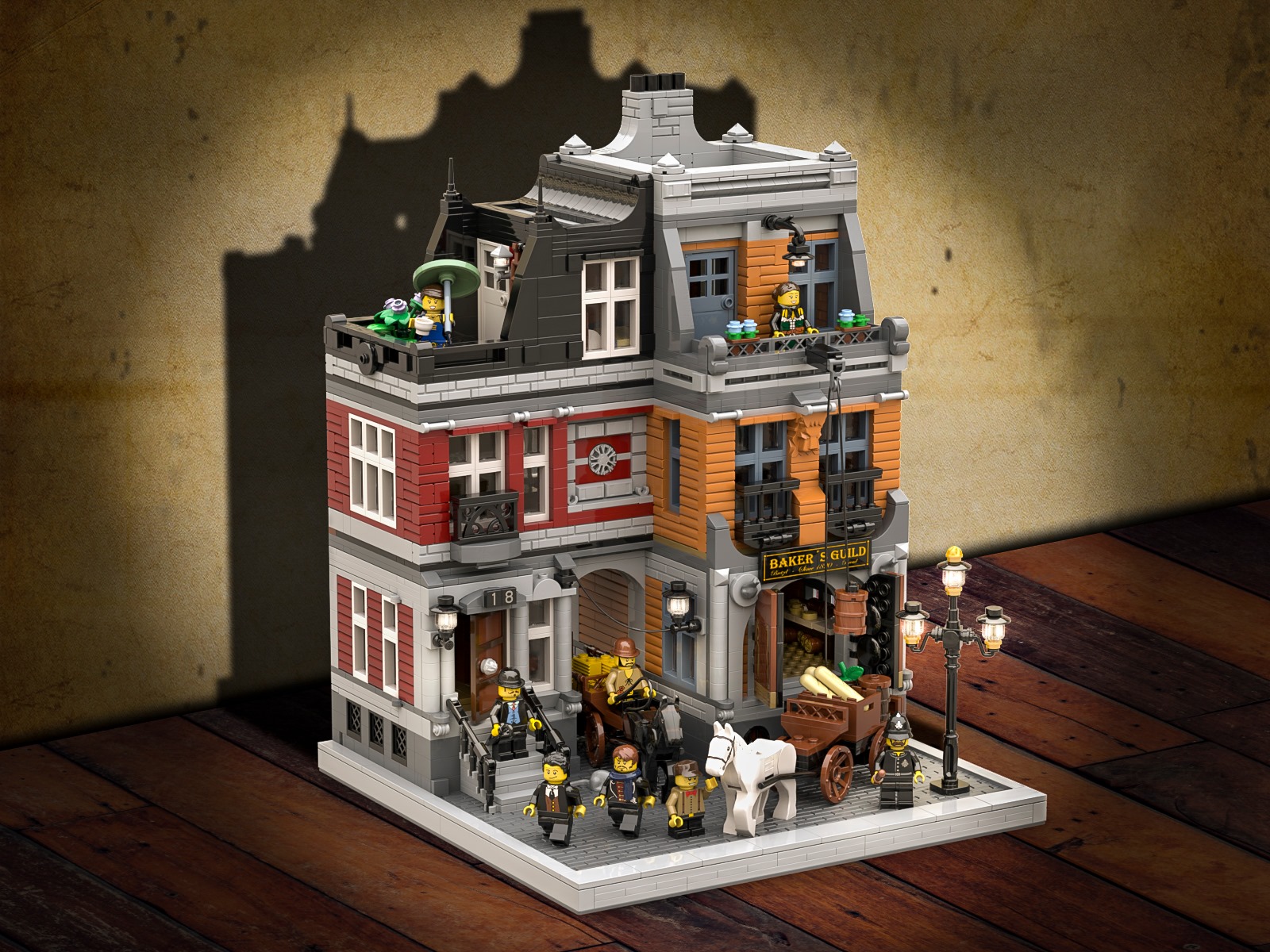 LEGO Historische B ckerei Modular Building In Perfektion Zusammengebaut