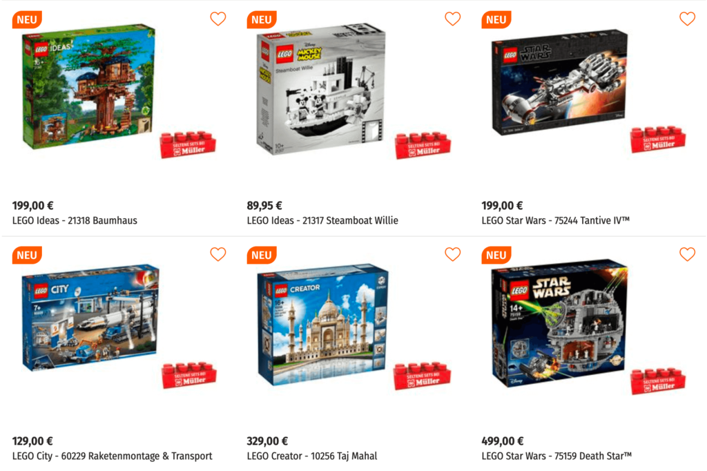 Suchergebnisse Alle LEGO Produkte bei mueller.de - sortiert nach Neuheit