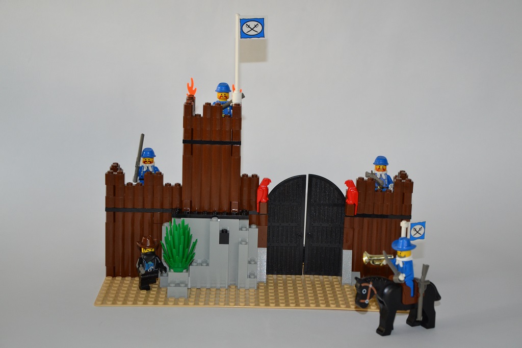 8x Lego Western Fort Zubehör Holz Wand Palisade Panel braun & rotbraun 