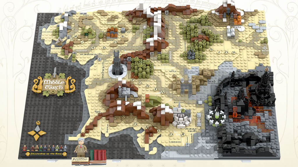 LEGO Ideas Entwurf Map of Middle-Earth von Artem Biziaev Die Karte