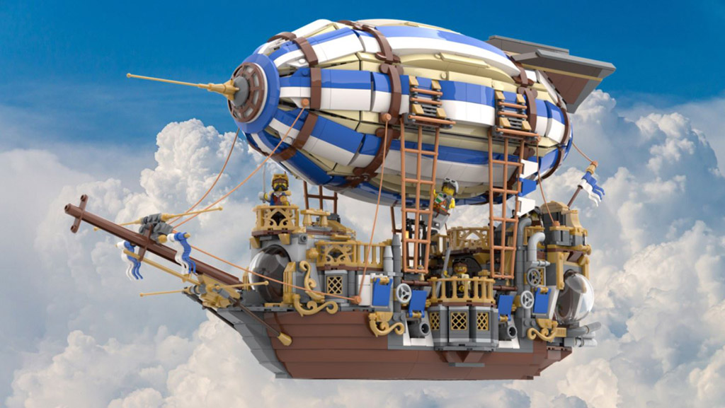 LEGO Ideas Steampunk Airship Entwurf von BrickHammer