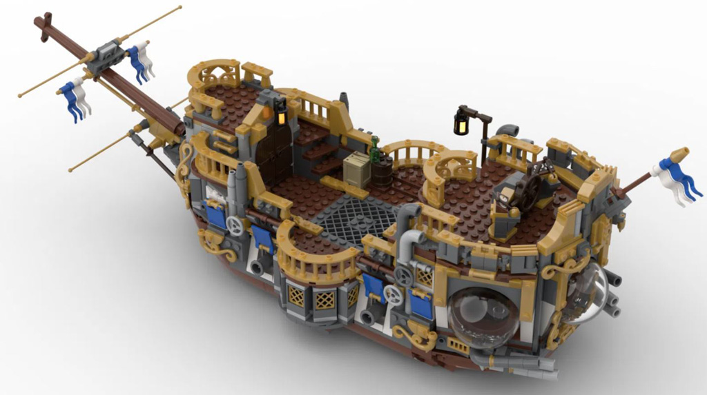 LEGO Ideas Steampunk Airship Entwurf von BrickHammer