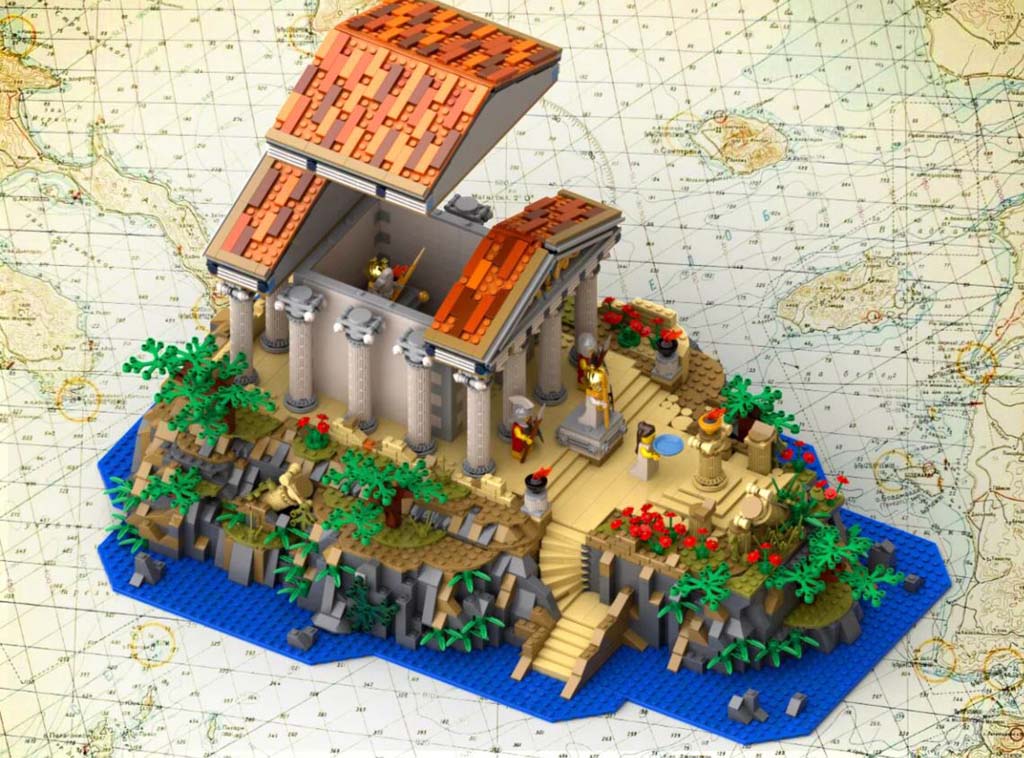 LEGO Ideas Ancient Greek Tempel Der Blick ins Innere