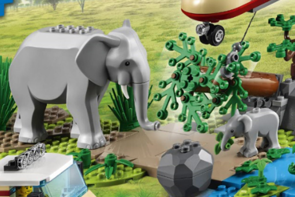 Großer Elefant Minifigur Elephant Safari Jungle 60302 60307 LEGO Dschungel 