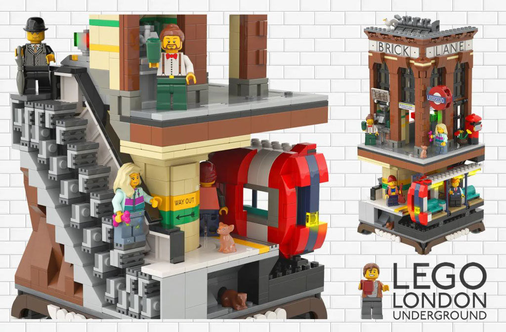LEGO Ideas Mini City Diorama London with Underground Station von John Harvey