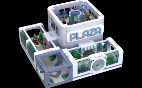 Modular Space Colony: Shopping Plaza Corner