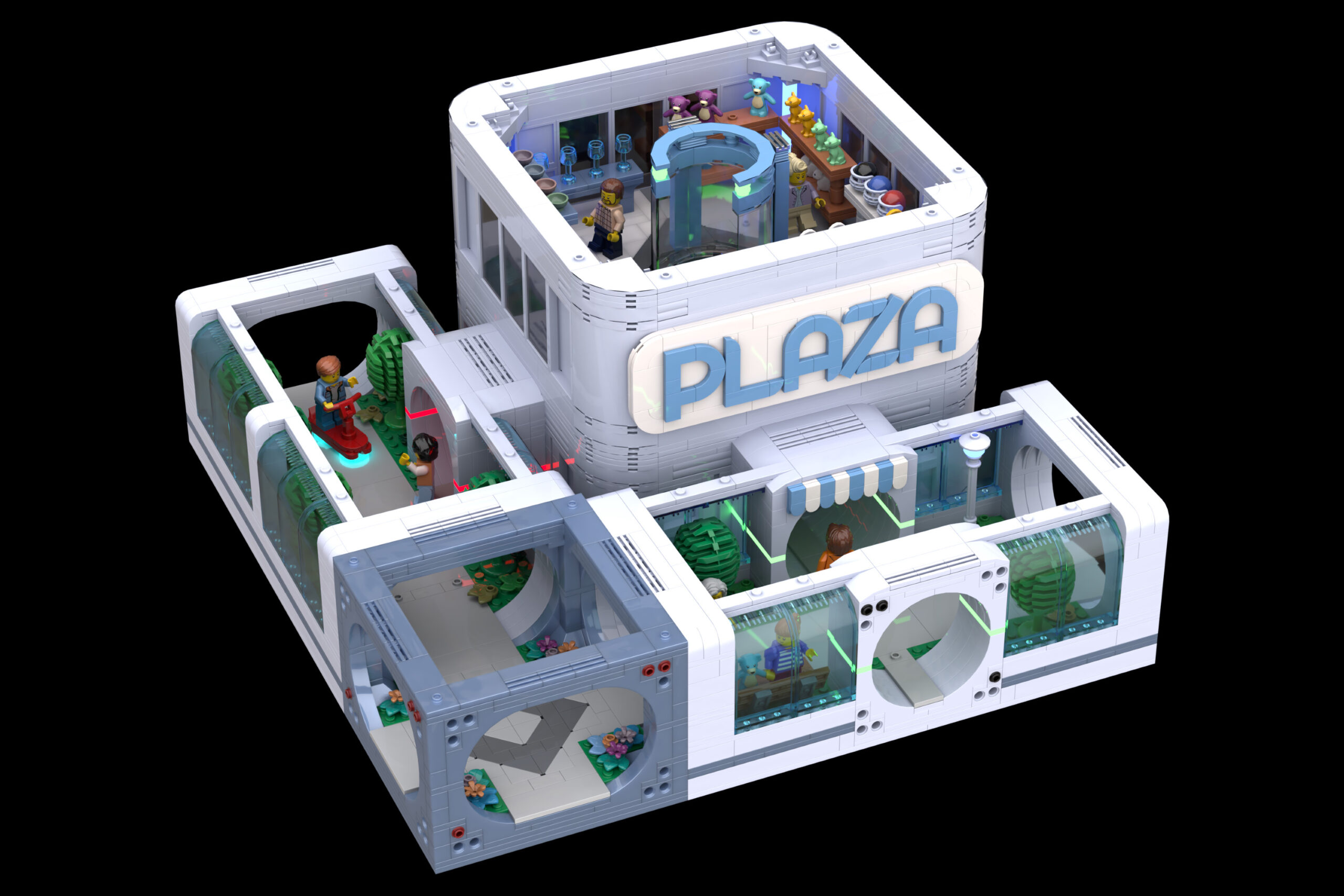 Modular Space Colony: Shopping Plaza Corner