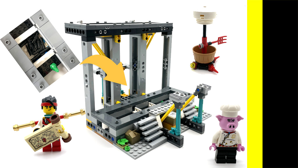 LEGO Monkie Kid 80036 Stadt der Laternen Aufbau Erster Schritt mit Monkie Kid und Pigsy