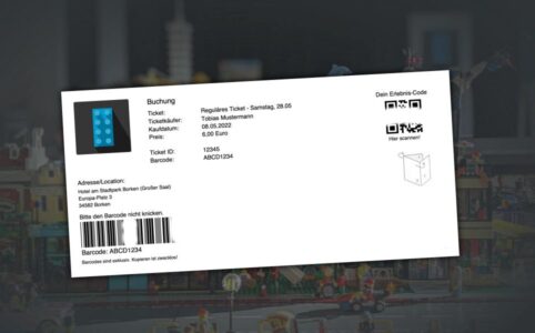 Ticket für die Zusammengebaut 2022 LEGO Aussstellung im nordhessischen Borken