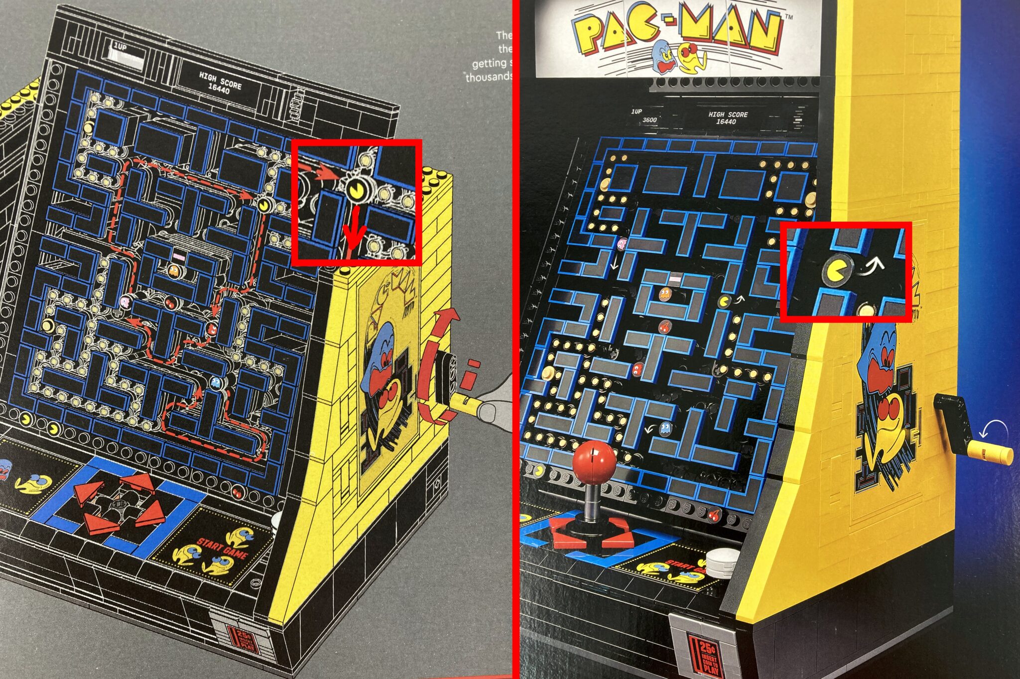 LEGO Icons 10323 Pac-Man Spielautomat im Review - zusammengebaut