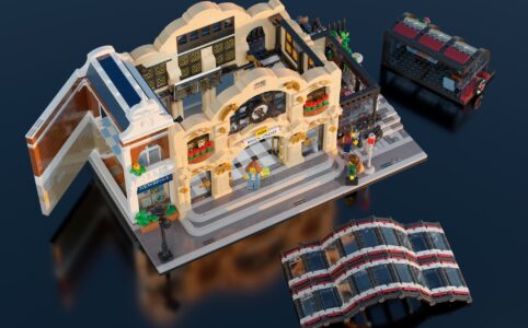 LEGO Brick Cross Train Station