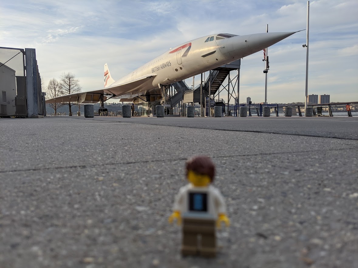 Die Concorde von British Airways auf dem Pier des Intrepid Museums