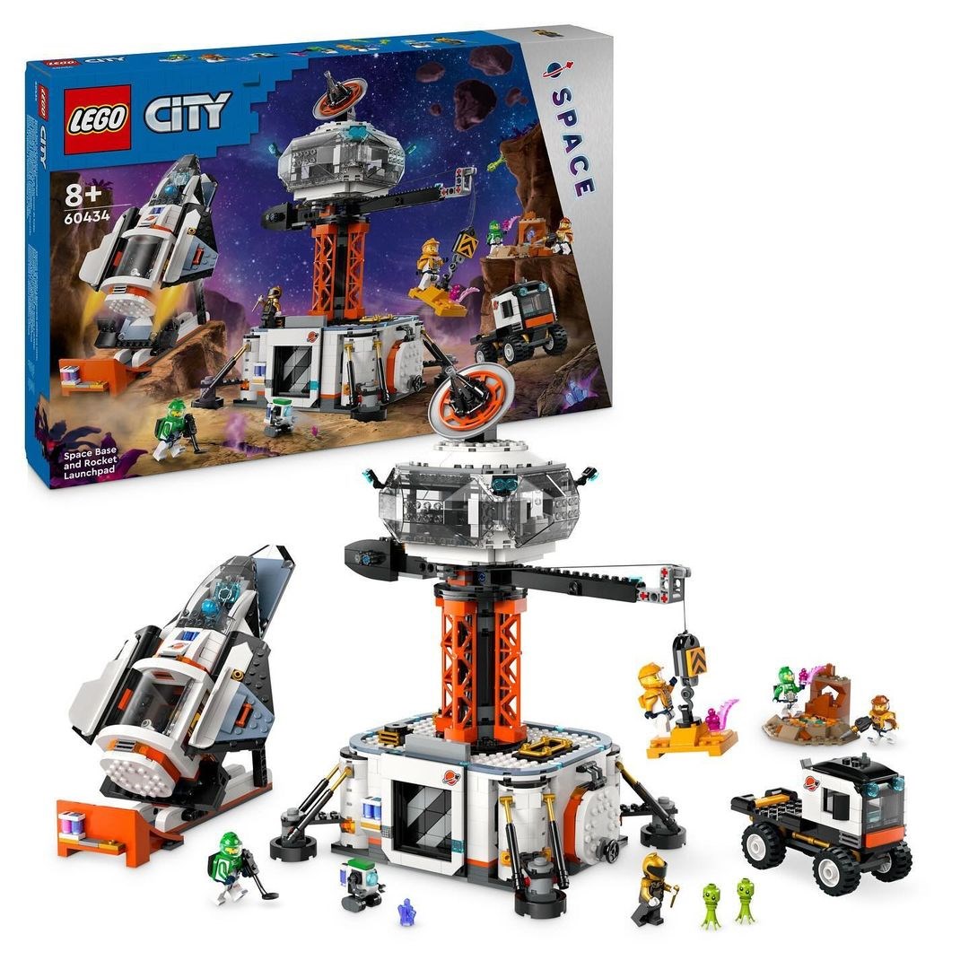 LEGO City Januar 2024 Space Neuheiten Der Weltraum Ruft Mit Riesiger   LEGO City Space Base And Rocket Launchpad 60434 2023 