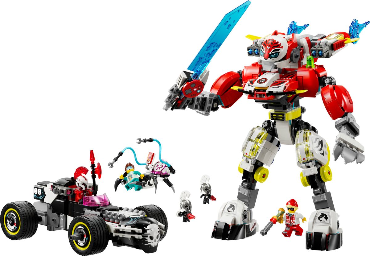 LEGO 71497 DREAMZzz Coopers Tiger-Mech und Zero's Hot Rod Auto