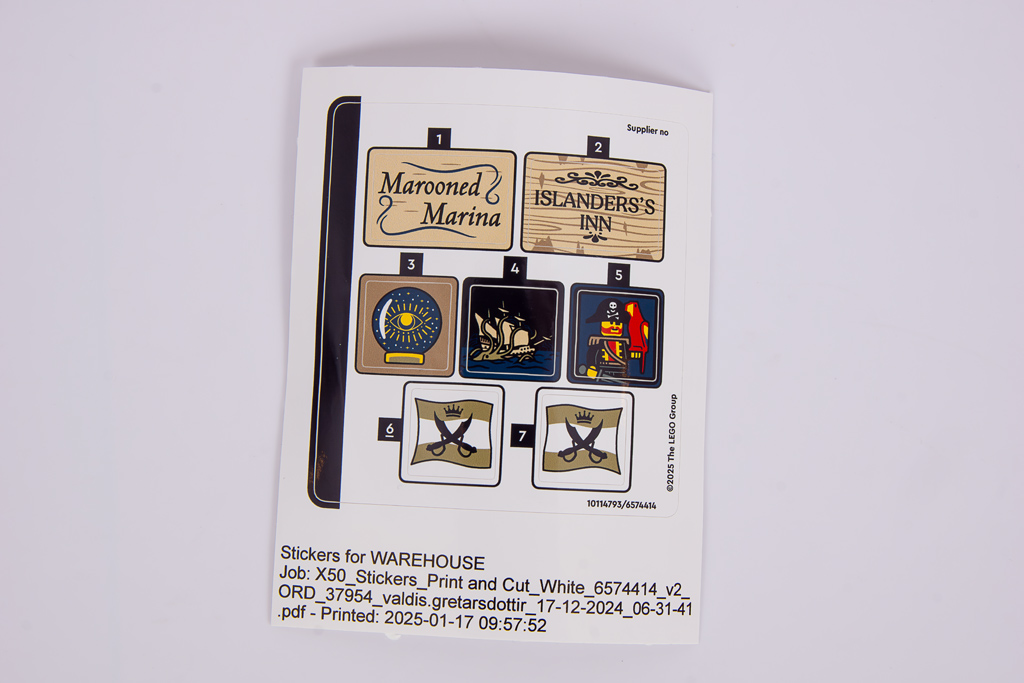 LEGO 910053 The Thieves of Tortuga: Stickerbogen