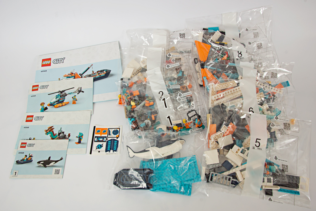 LEGO City 60368 Arktis-Forschungsschiff: Setumfang