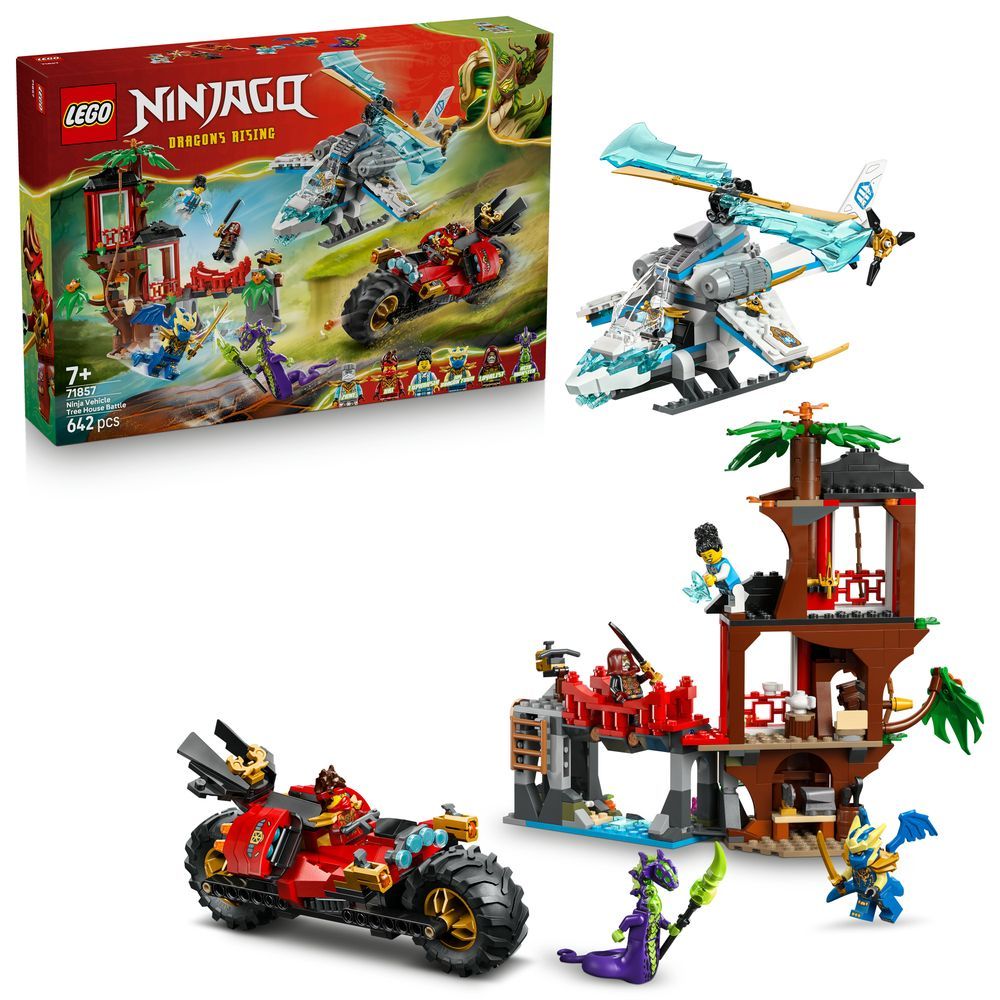 LEGO Ninjago 71857 Showdown am Baumhaus mit dem Ninja-Bike