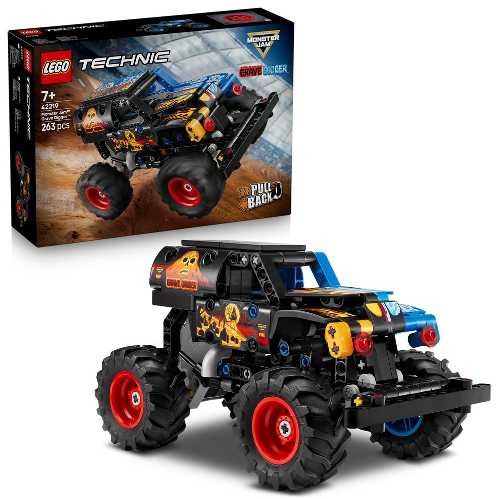 LEGO Technic 42219 Monster Jam Grave Digger Feuer und Eis