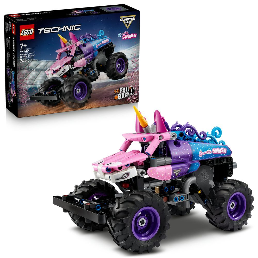 LEGO Technic 42220 Monster Jam Sparkle Smash mit Rückziehmotor