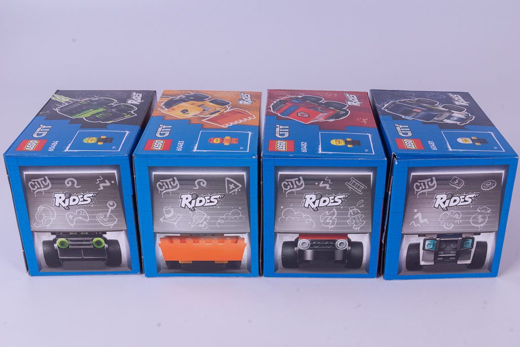LEGO City 60481, 60482, 60483 und 60484 Coole Flitzer: Kartons