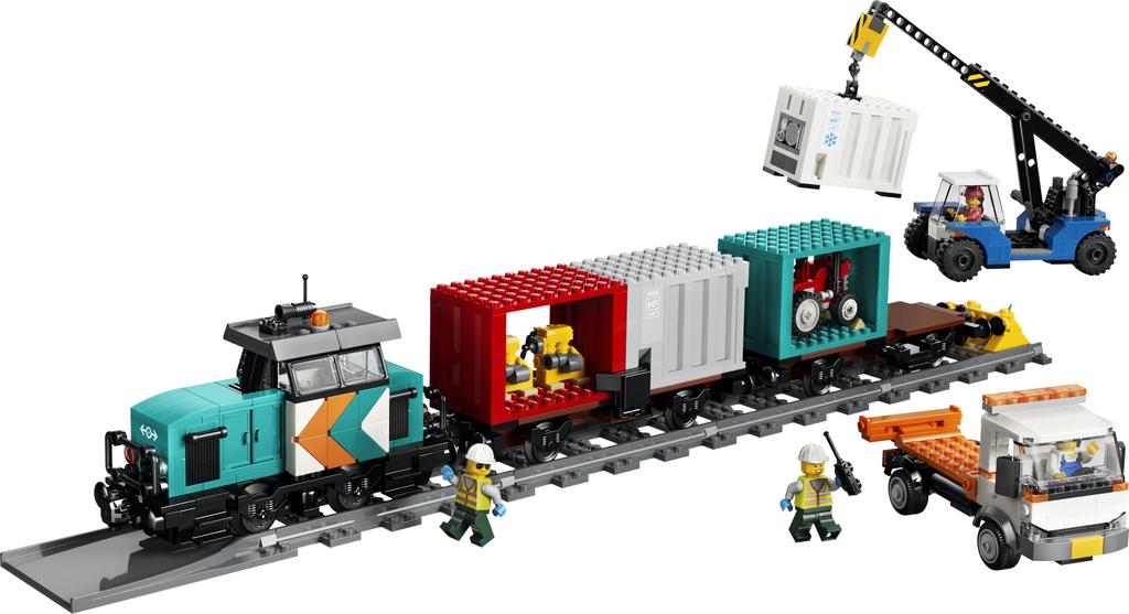 LEGO City 60509 Harbour Freight Train with Crane & Truck
