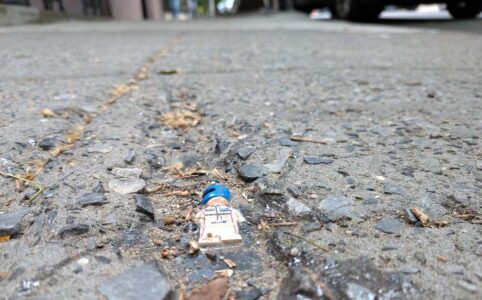 Bürgersteig mit LEGO Minifiguren