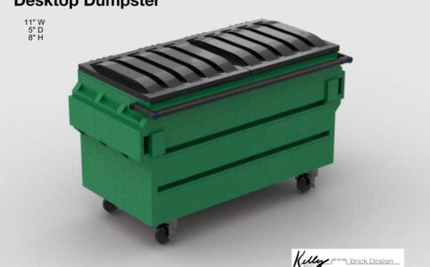 LEGO Müllcontainer für den Schreibtisch