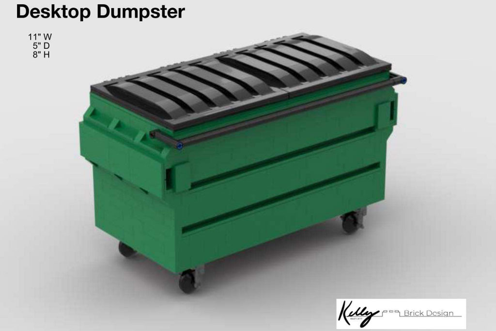 LEGO Müllcontainer für den Schreibtisch