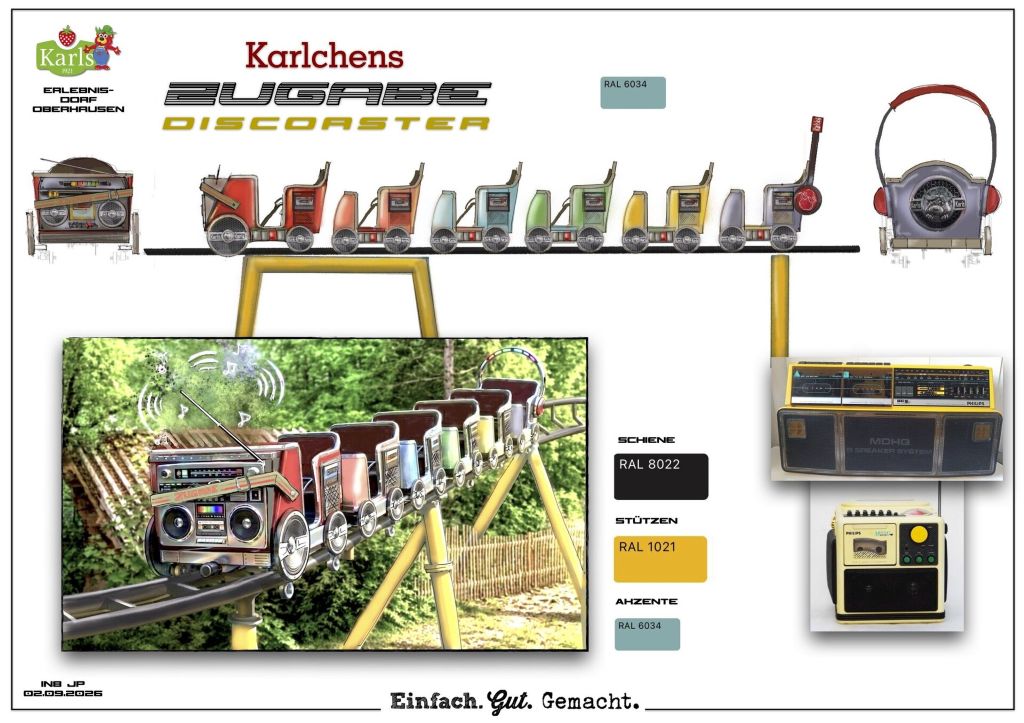 Neue Achterbahn für das Karls Erlebnis-Dorf in Oberhausen